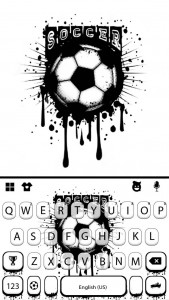 اسکرین شات برنامه Soccer Doodle Drip Keyboard Th 5