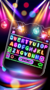 اسکرین شات 2 برنامه Sparkle Neon LED Lights Themes