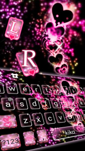 اسکرین شات برنامه Sparkling Love Keyboard Theme 2