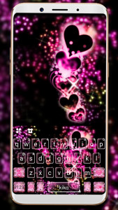 اسکرین شات برنامه Sparkling Love Keyboard Theme 1