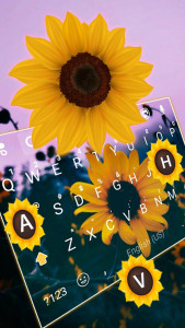 اسکرین شات برنامه Sunflower Keyboard Theme 2