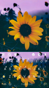 اسکرین شات برنامه Sunflower Keyboard Theme 5
