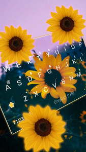 اسکرین شات برنامه Sunflower Keyboard Theme 3