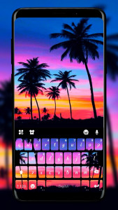 اسکرین شات برنامه Sunset Beach 2 Keyboard Theme 1