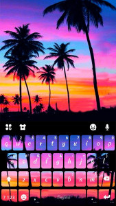 اسکرین شات برنامه Sunset Beach 2 Keyboard Theme 5