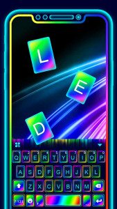 اسکرین شات برنامه Super Neon 3d Keyboard Theme 1