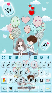 اسکرین شات 5 برنامه Sweet Couple Love 2 Keyboard Theme