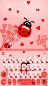 اسکرین شات برنامه Sweet Ladybird Keyboard Theme 1