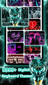 اسکرین شات 1 برنامه Thunder Neon Wolf Theme
