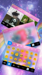 اسکرین شات برنامه Rainbow Cat Keyboard Theme 3