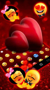 اسکرین شات برنامه Valentines Love Keyboard Theme 3