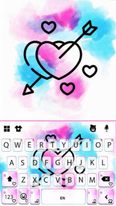 اسکرین شات برنامه Watercolor Love Arrow Keyboard Theme 5