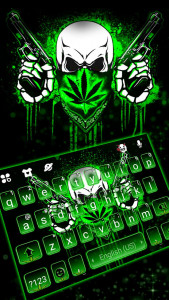 اسکرین شات برنامه Weed Guns Skull Keyboard Theme 1