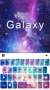 اسکرین شات برنامه White 3D Galaxy Keyboard Theme 5