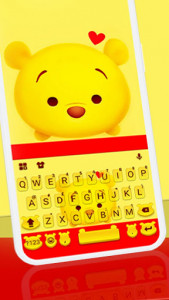 اسکرین شات برنامه Yellow Bear Keyboard Theme 1