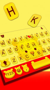 اسکرین شات برنامه Yellow Bear Keyboard Theme 2