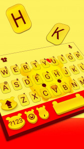 اسکرین شات 2 برنامه Yellow Bear Keyboard Theme
