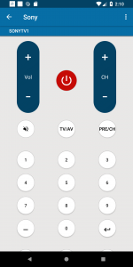 اسکرین شات برنامه Sony Universal Remote Control 4