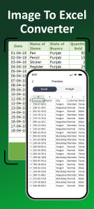 اسکرین شات 1 برنامه Image to Excel Converter－XLSX