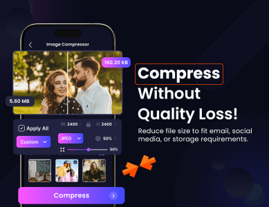 اسکرین شات 2 برنامه Image Resizer & Compressor