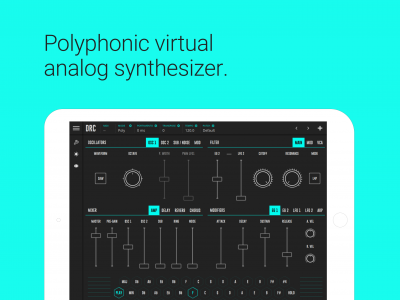 اسکرین شات برنامه DRC - Polyphonic Synthesizer 3