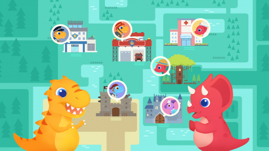 اسکرین شات 2 بازی Dinosaur City: Building Games