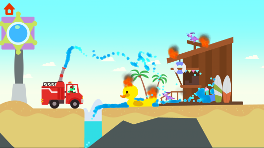 اسکرین شات بازی Dinosaur Fire Truck: for kids 3