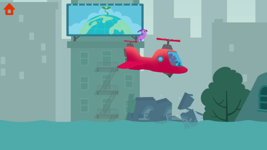 اسکرین شات بازی Dinosaur Helicopter - for kids 1