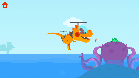 اسکرین شات بازی Dinosaur Helicopter - for kids 4