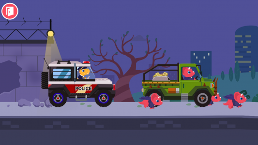 اسکرین شات بازی Dinosaur Police Car kids Games 2