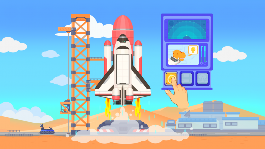 اسکرین شات بازی Dinosaur Rocket:Games for kids 1