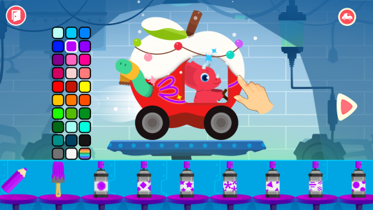 اسکرین شات 5 برنامه Dinosaur Car - Games for kids