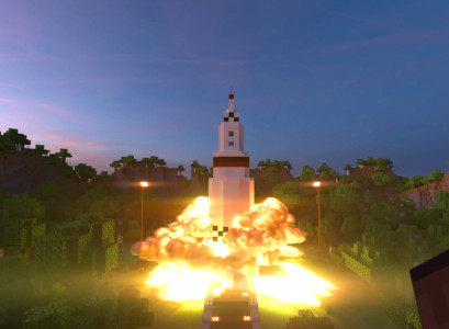 اسکرین شات 1 برنامه Space Rocket Mod for mcpe