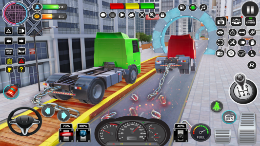 اسکرین شات 3 بازی Chained Car Racing Stunts Game