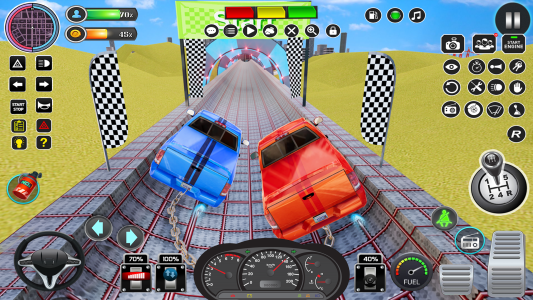 اسکرین شات 7 بازی Chained Car Racing Stunts Game
