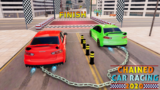 اسکرین شات بازی Chained Car Racing Stunts Game 1