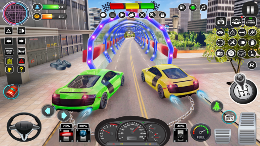 اسکرین شات 6 بازی Chained Car Racing Stunts Game