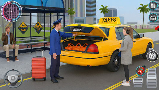 اسکرین شات 1 برنامه Taxi Simulator Pro Racing Game