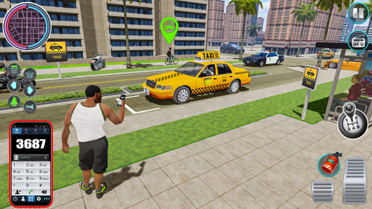اسکرین شات برنامه City Taxi Driving: Taxi Games 1