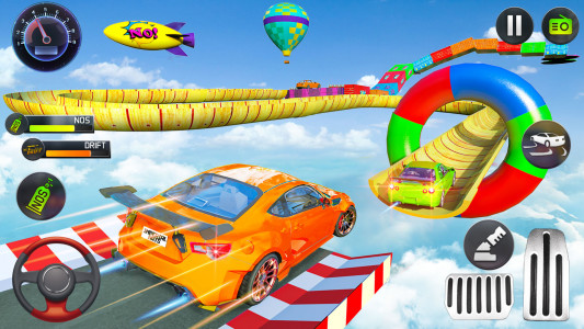 اسکرین شات برنامه Mega Ramp Car Stunts Race Game 1