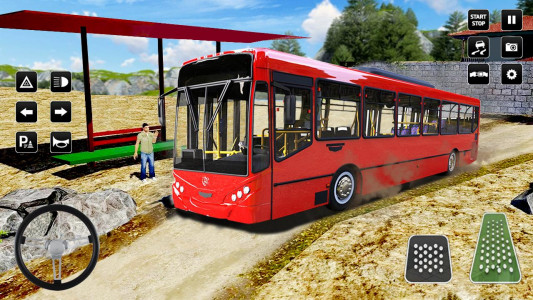 اسکرین شات 3 برنامه Off Road Bus Simulator Games