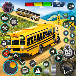 اسکرین شات برنامه Offroad School Bus Driver Game 1