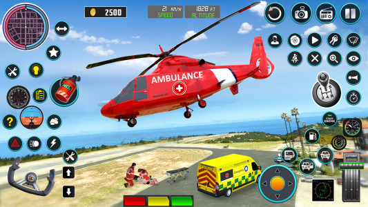 اسکرین شات برنامه Heli Ambulance Simulator Game 2