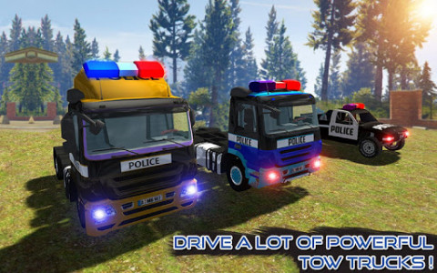 اسکرین شات برنامه US Police Tow Truck Transport  Simulator Game 2019 4
