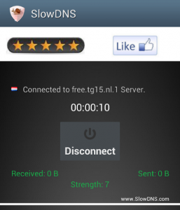 اسکرین شات 6 برنامه VPN Over DNS  Tunnel : SlowDNS