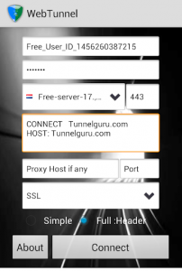 اسکرین شات برنامه VPN Over HTTP Tunnel:WebTunnel 7