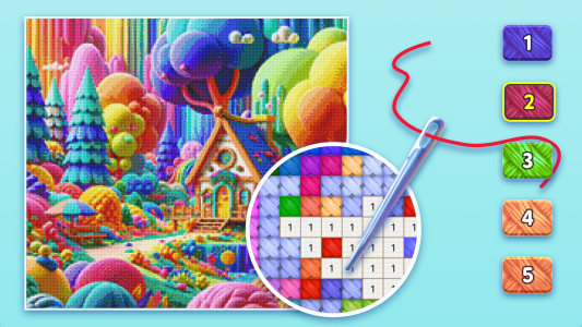 اسکرین شات بازی Cross Stitch: Color by Number 3