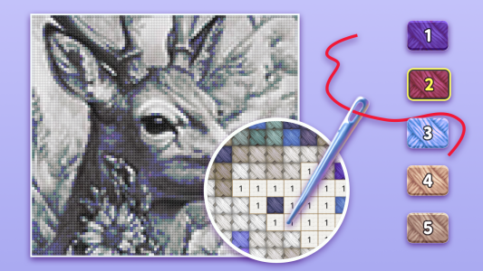 اسکرین شات 2 بازی Cross Stitch: Color by Number