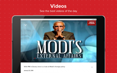 اسکرین شات برنامه Latest English News & Free Live TV by India Today 8