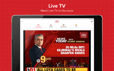 اسکرین شات برنامه Latest English News & Free Live TV by India Today 7